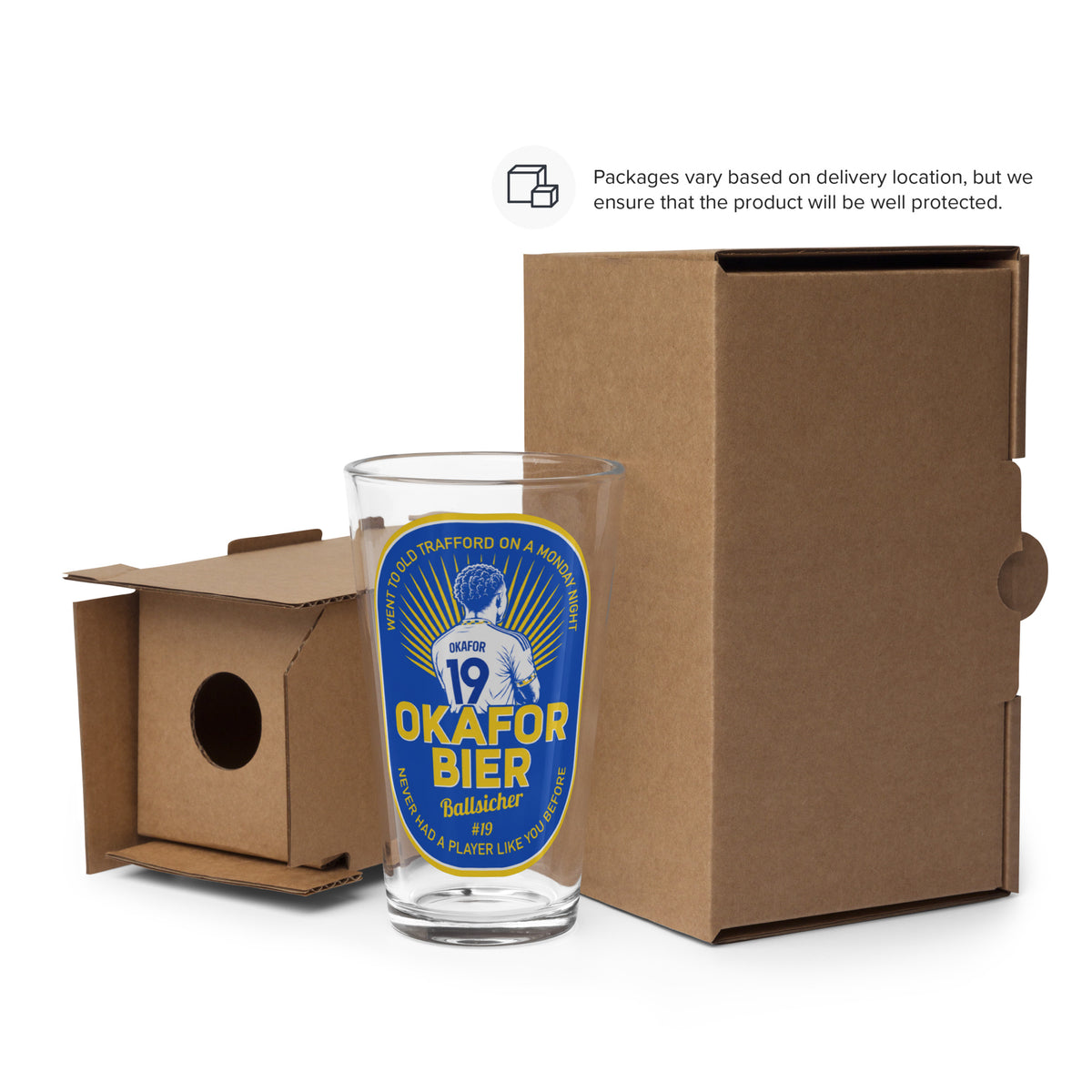 Okafor Bier Pint Glass