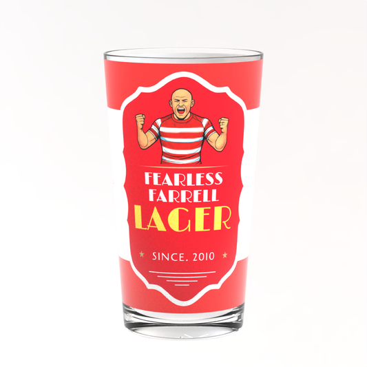 Fearless Farrell Pint Glass