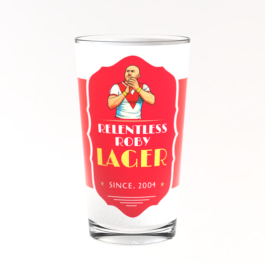 Relentless Roby Pint Glass