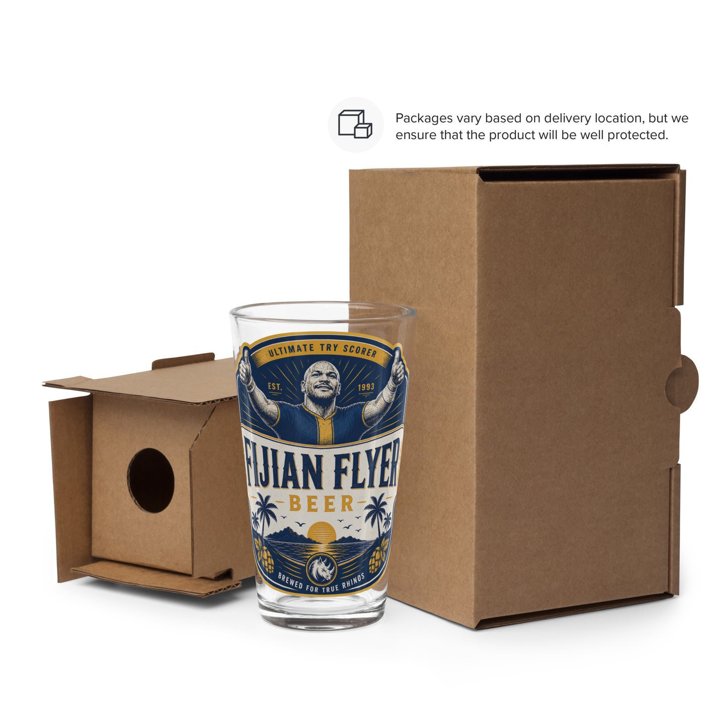 Fijian Flyer Pint Glass