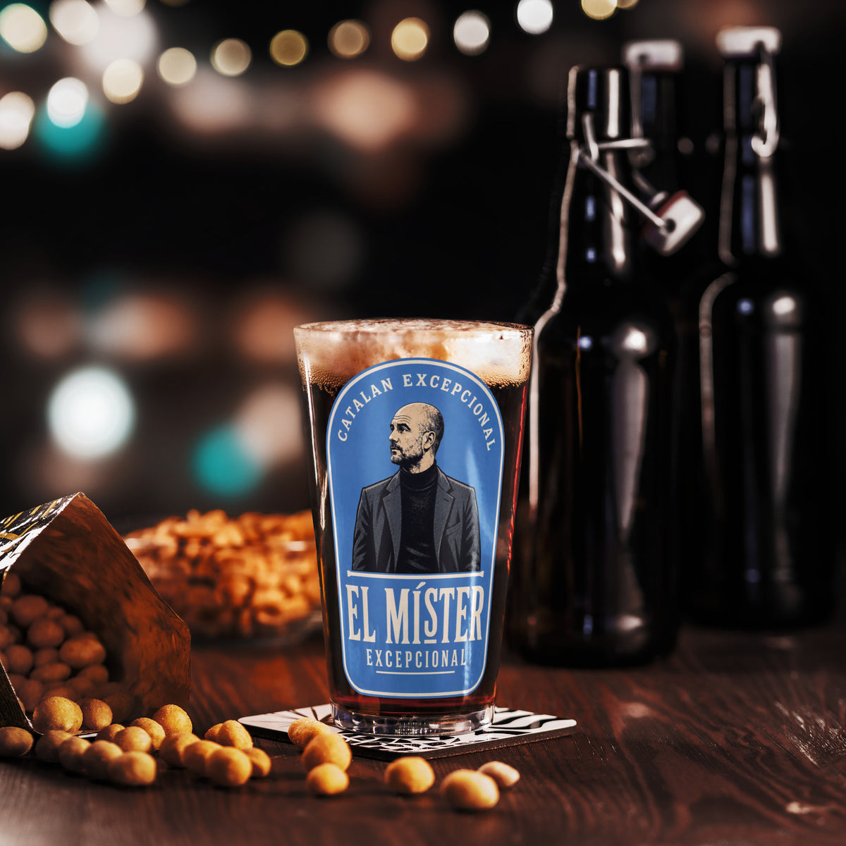 El Mister Pep Pint Glass
