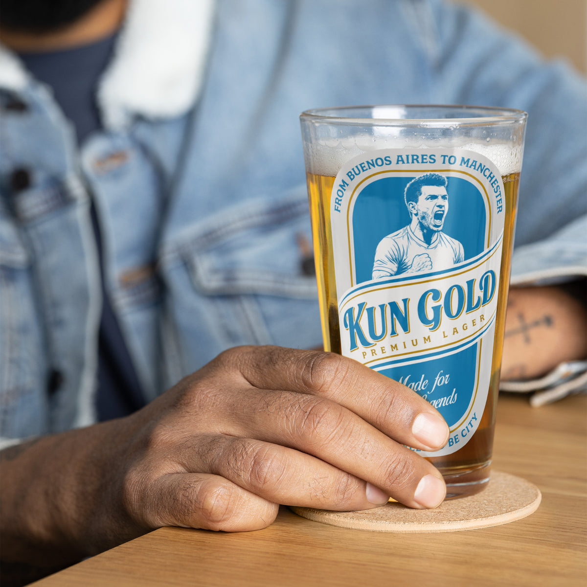 Kun Gold Pint Glass