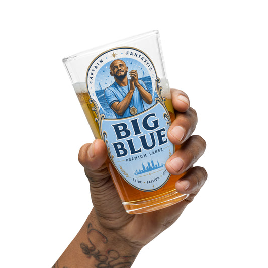 Big Blue Pint Glass