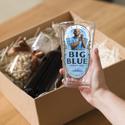 Big Blue Pint Glass