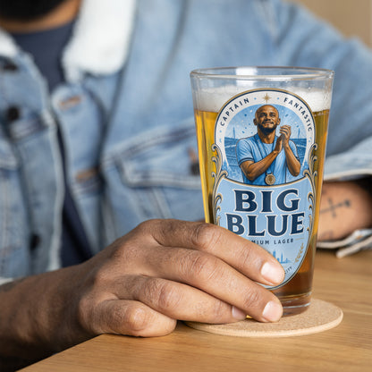 Big Blue Pint Glass