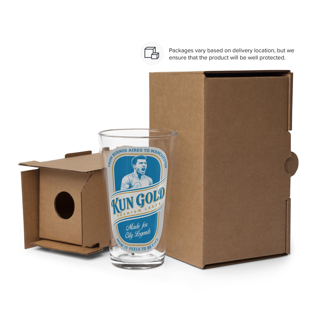 Kun Gold Pint Glass