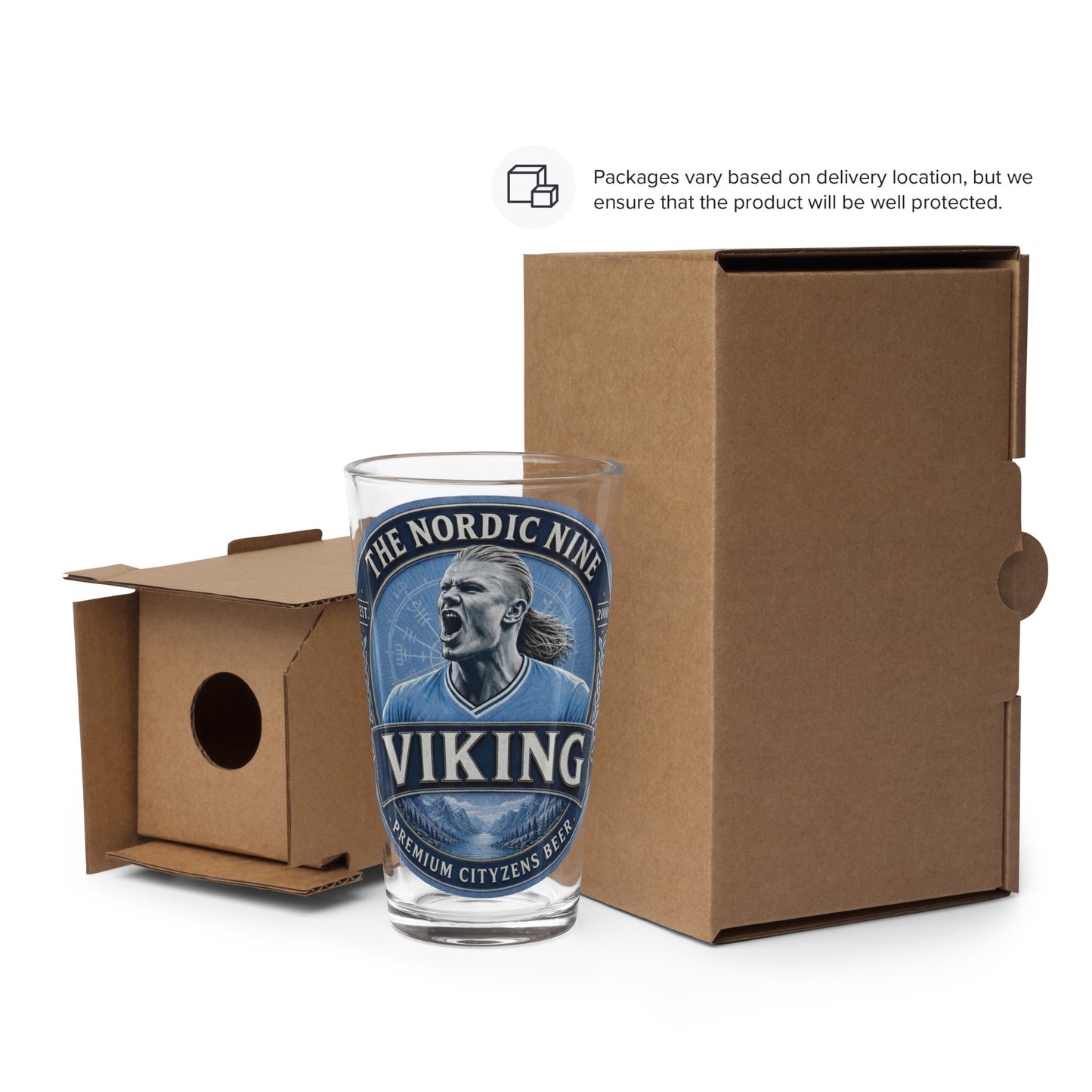 Haaland Viking Pint Glass