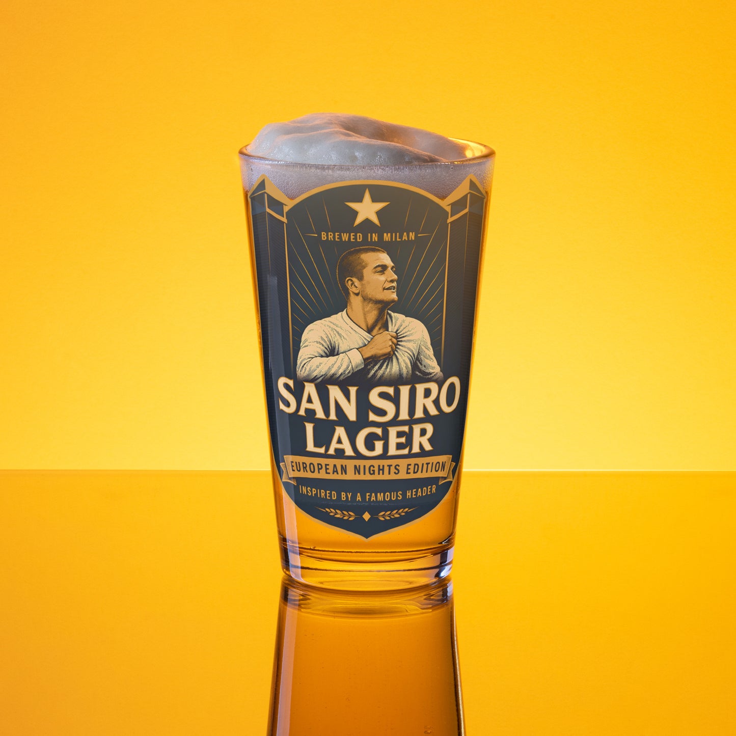 San Siro Lager Pint Glass