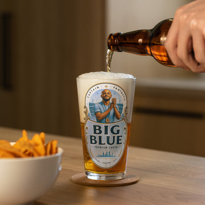 Big Blue Pint Glass