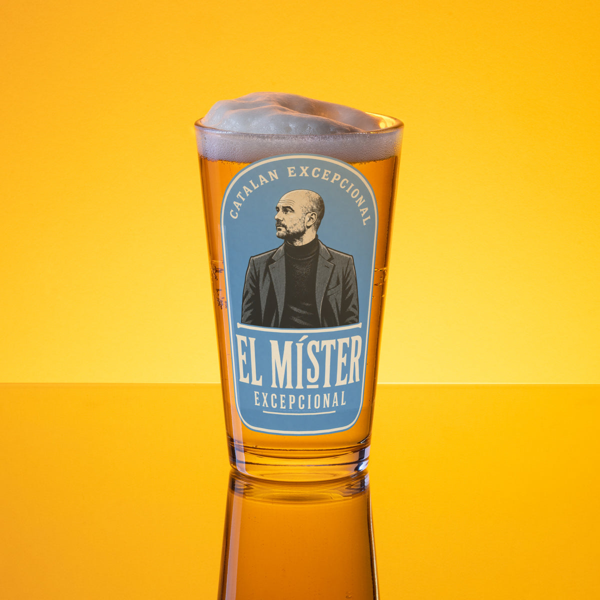 El Mister Pep Pint Glass