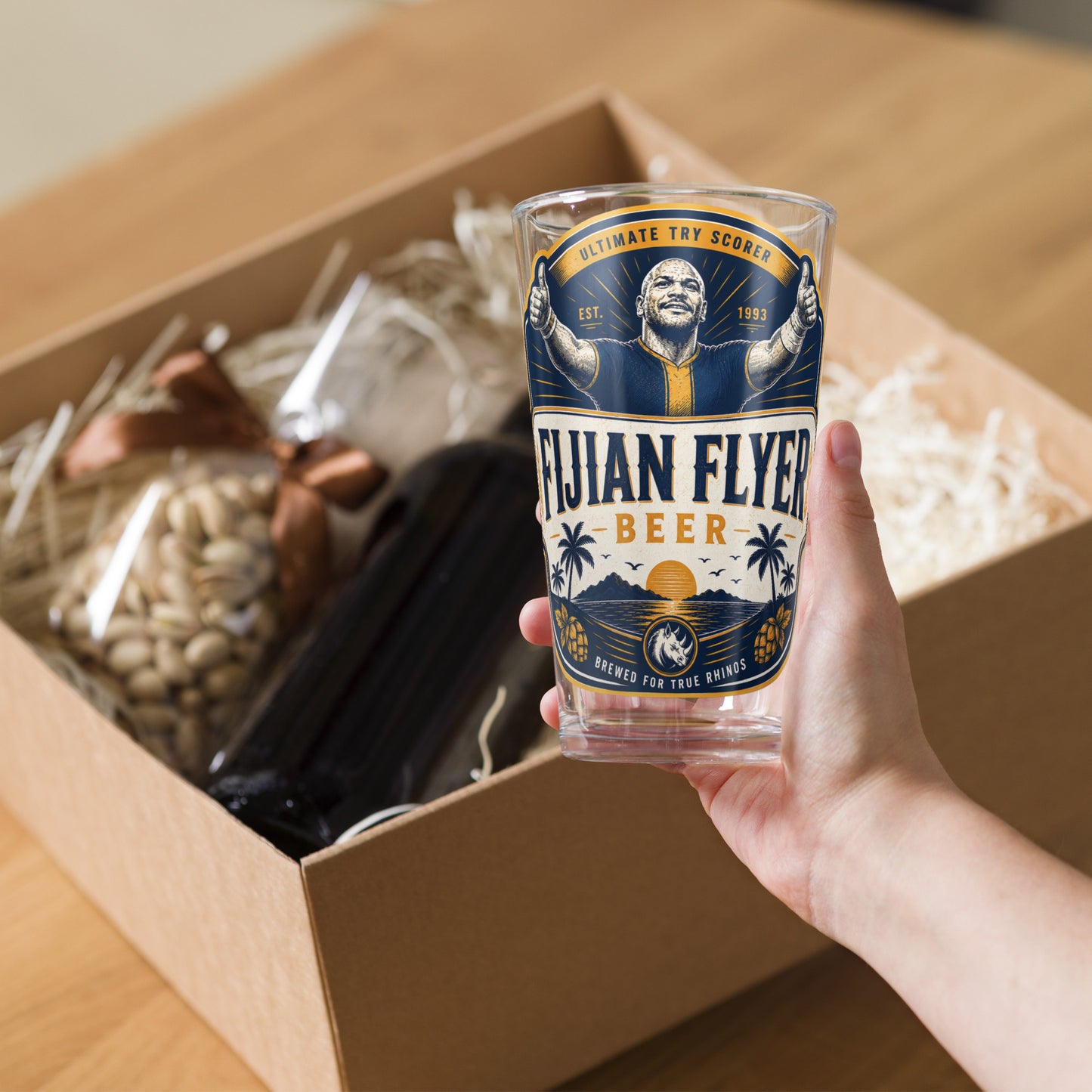 Fijian Flyer Pint Glass