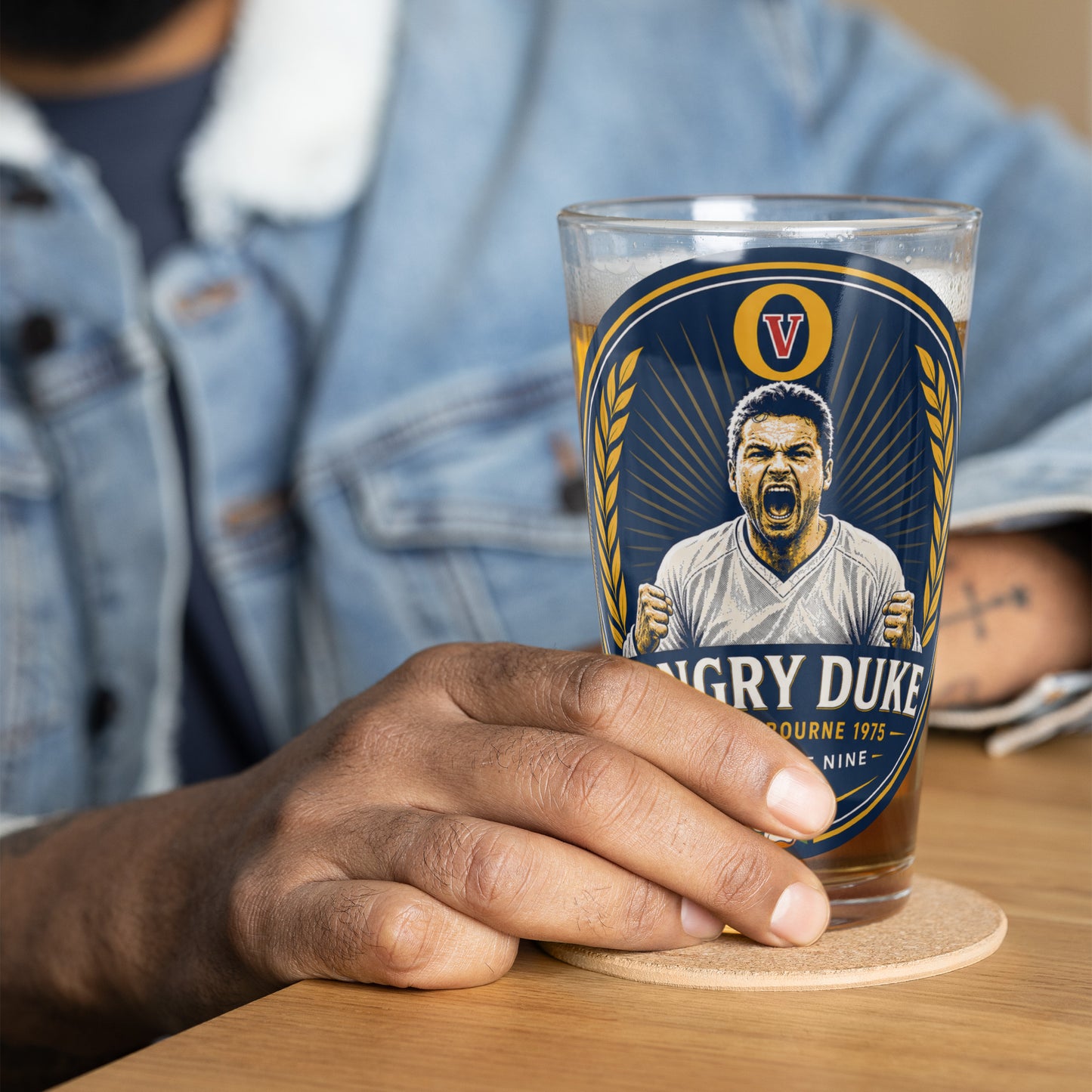 The Angry Duke Pint Glass