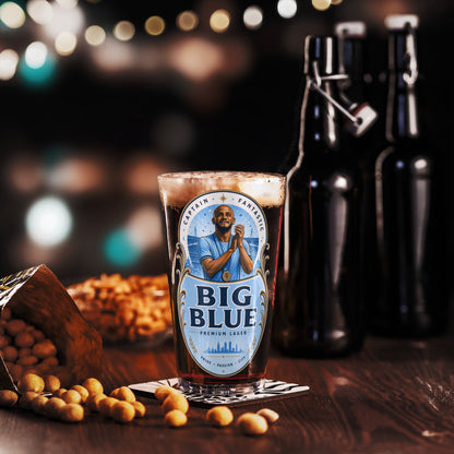 Big Blue Pint Glass