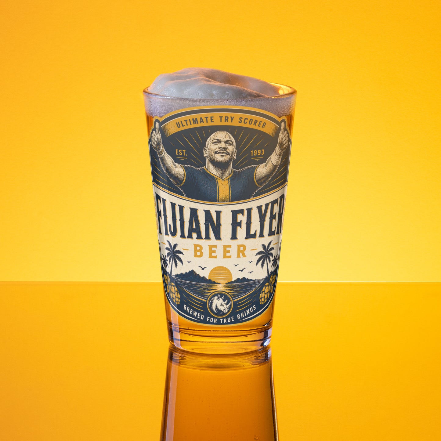 Fijian Flyer Pint Glass