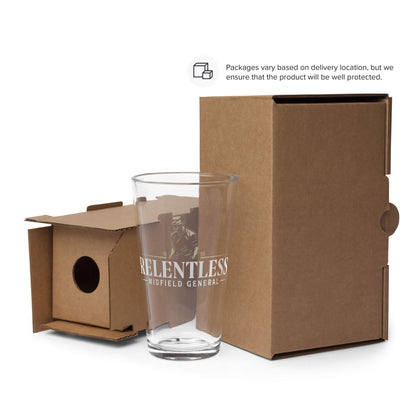Relentless Roy Pint Glass