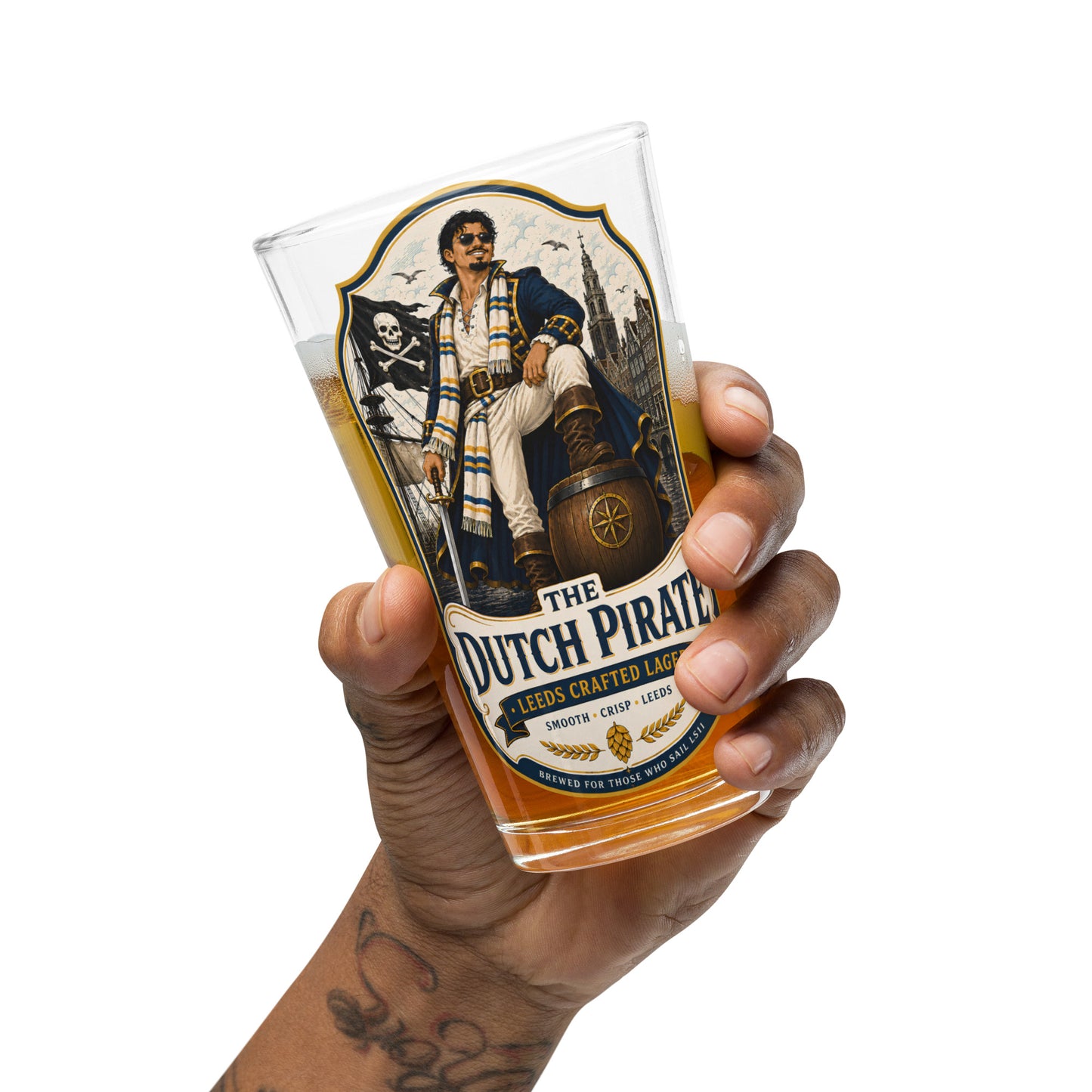 Dutch Pirate Pint Glass