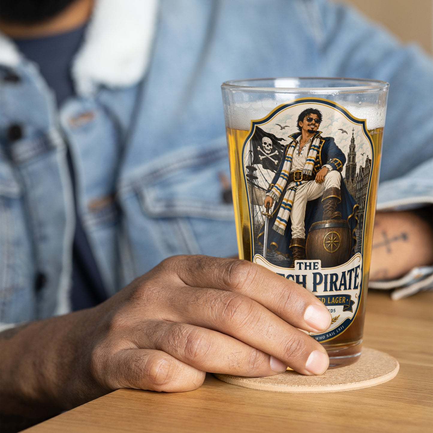 Dutch Pirate Pint Glass