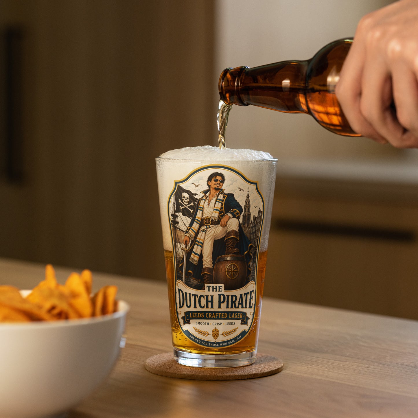 Dutch Pirate Pint Glass