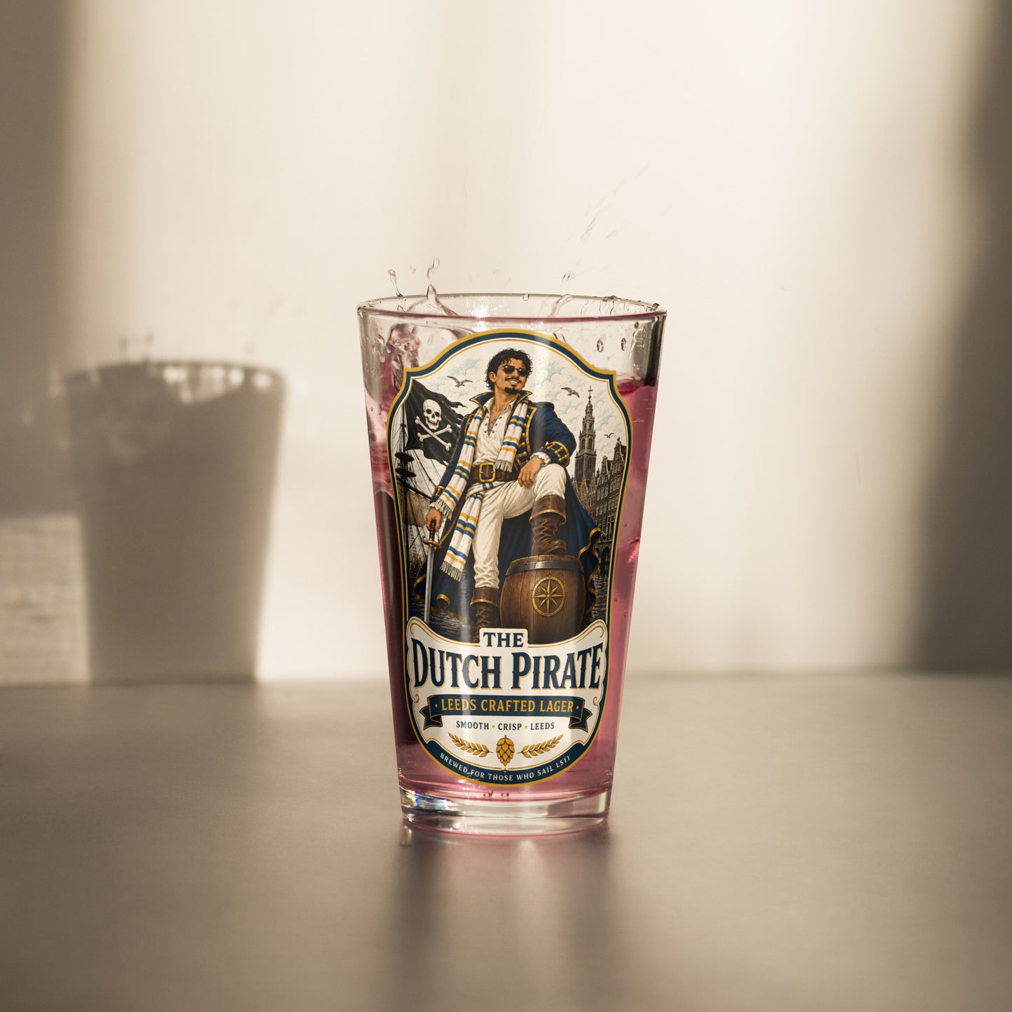 Dutch Pirate Pint Glass