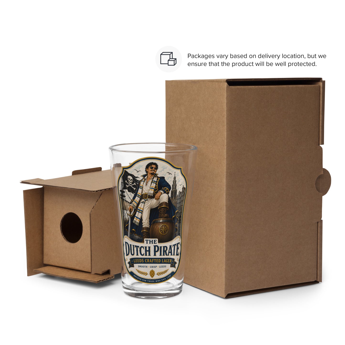 Dutch Pirate Pint Glass