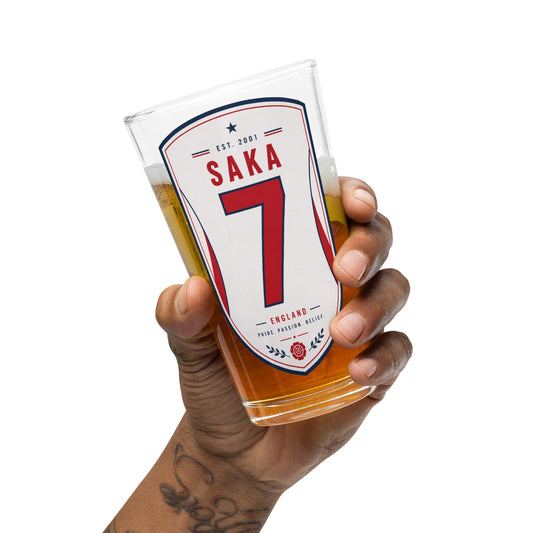 Bukayo Saka England Pint Glass
