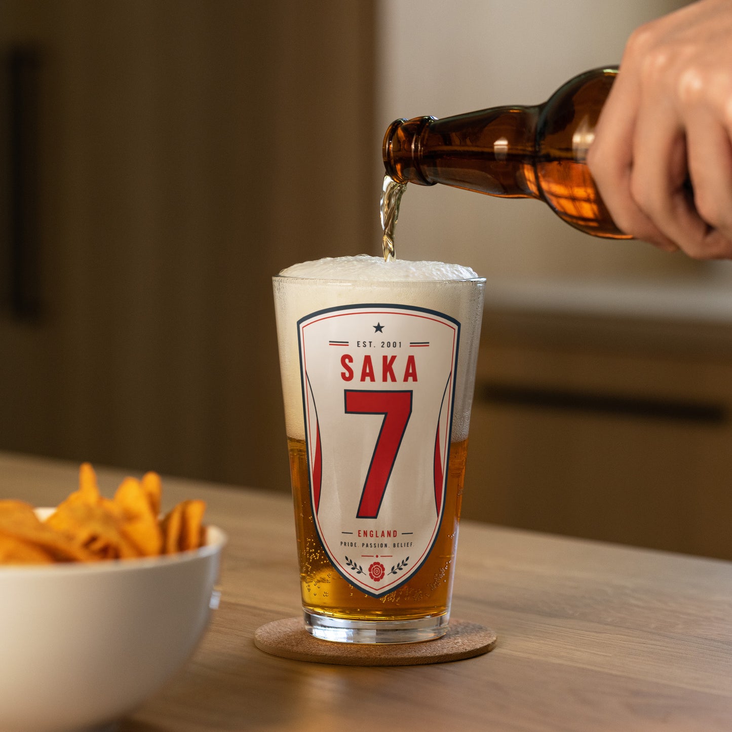Bukayo Saka England Pint Glass