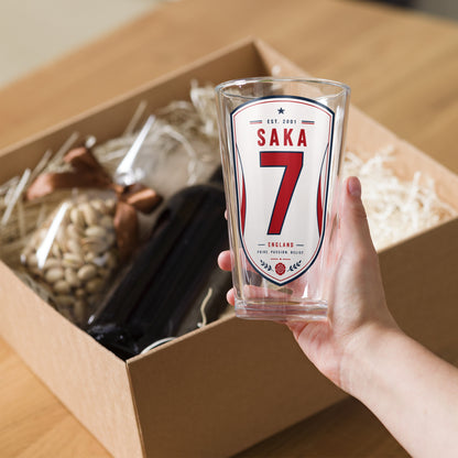 Bukayo Saka England Pint Glass