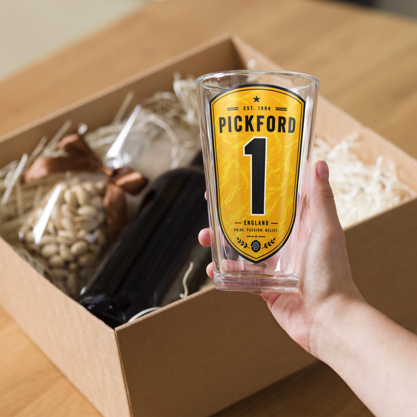 Jordan Pickford England Pint Glass