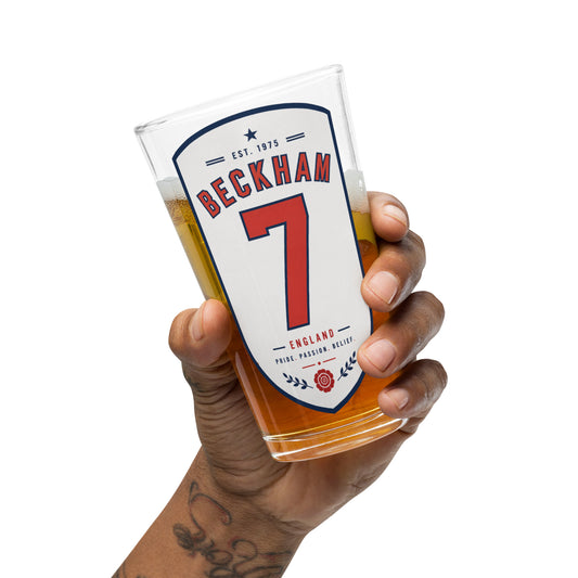 David Beckham England Pint Glass