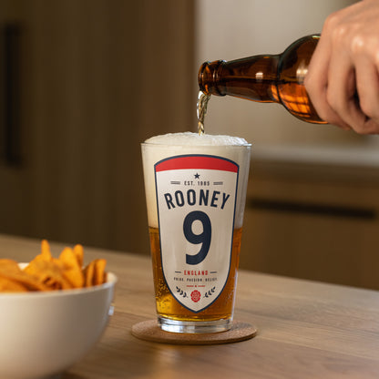 Wayne Rooney England Pint Glass