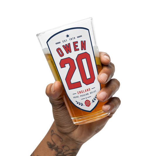 Michael Owen England Pint Glass