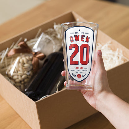 Michael Owen England Pint Glass
