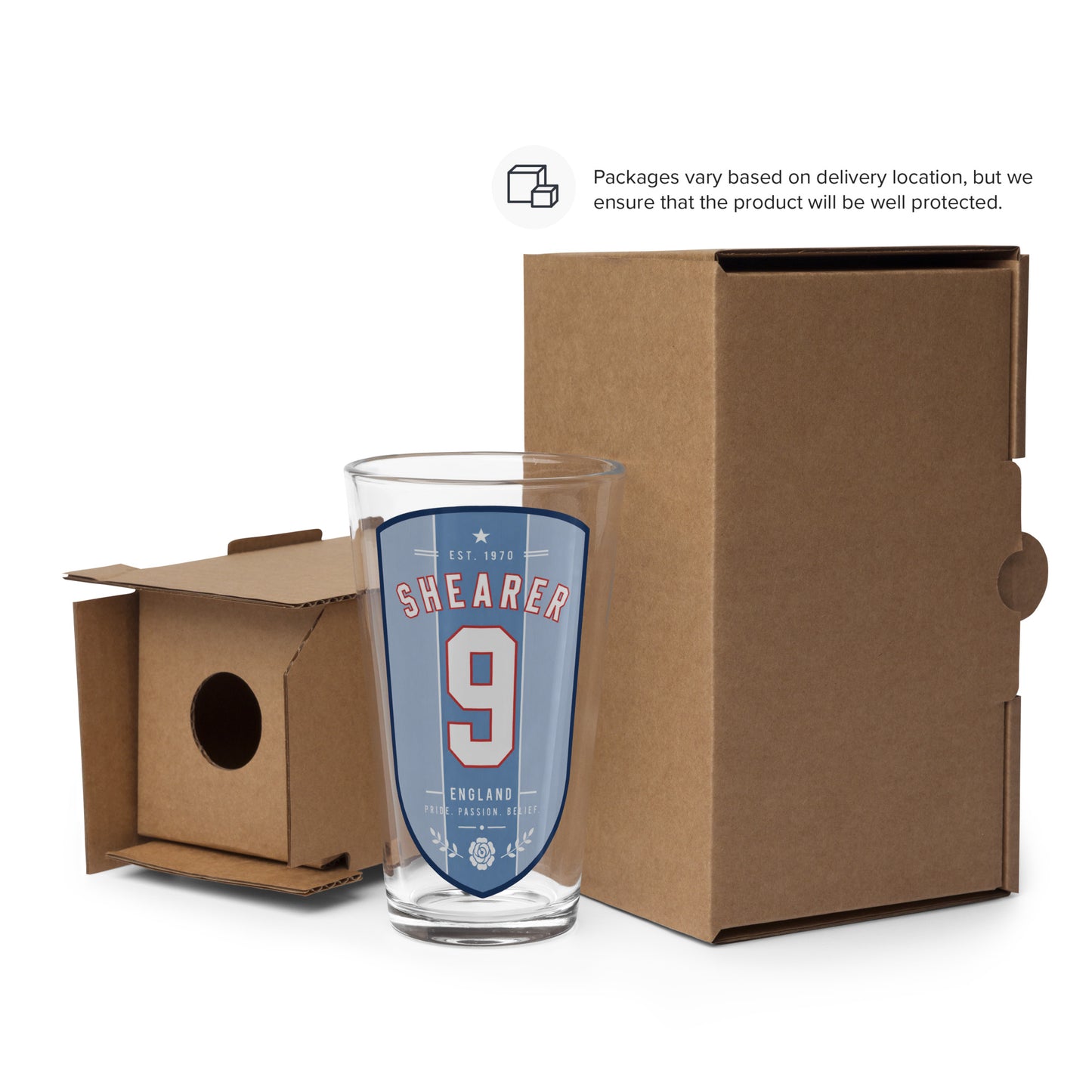 Alan Shearer England Pint Glass