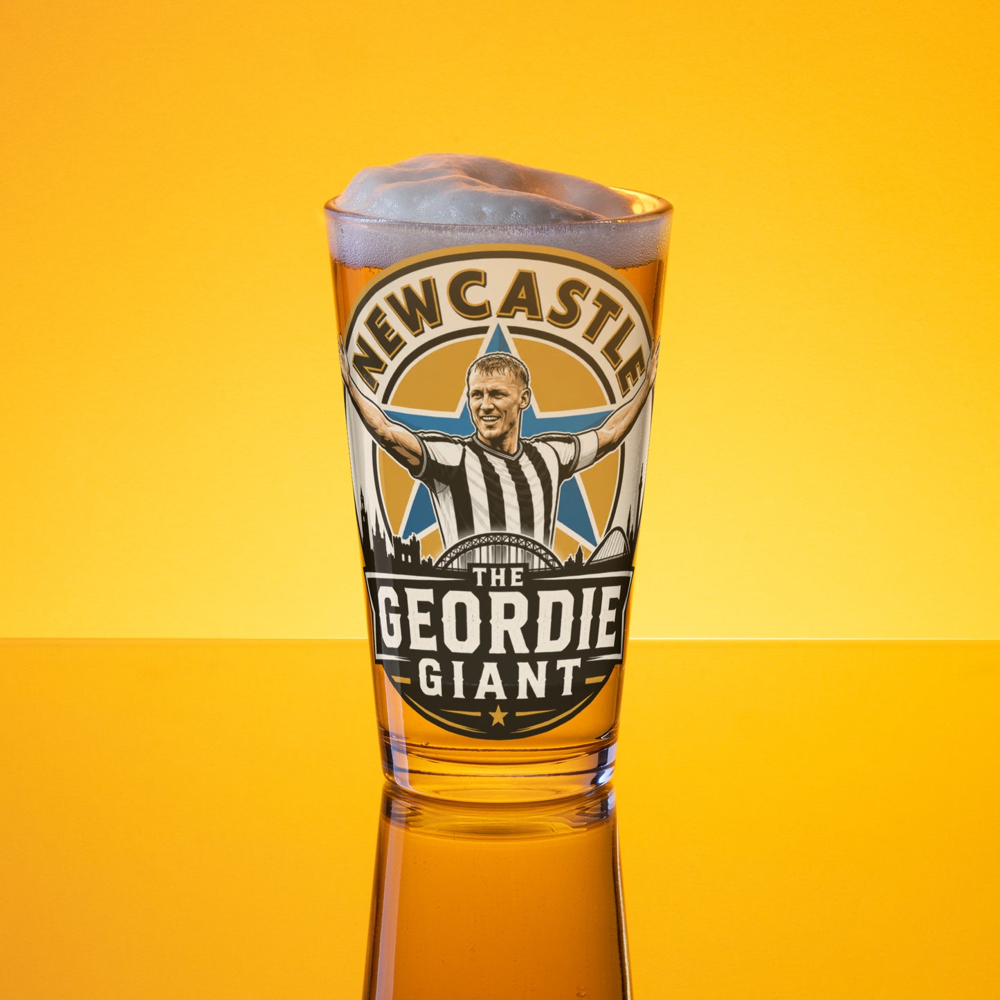 Geordie Giant Pint Glass
