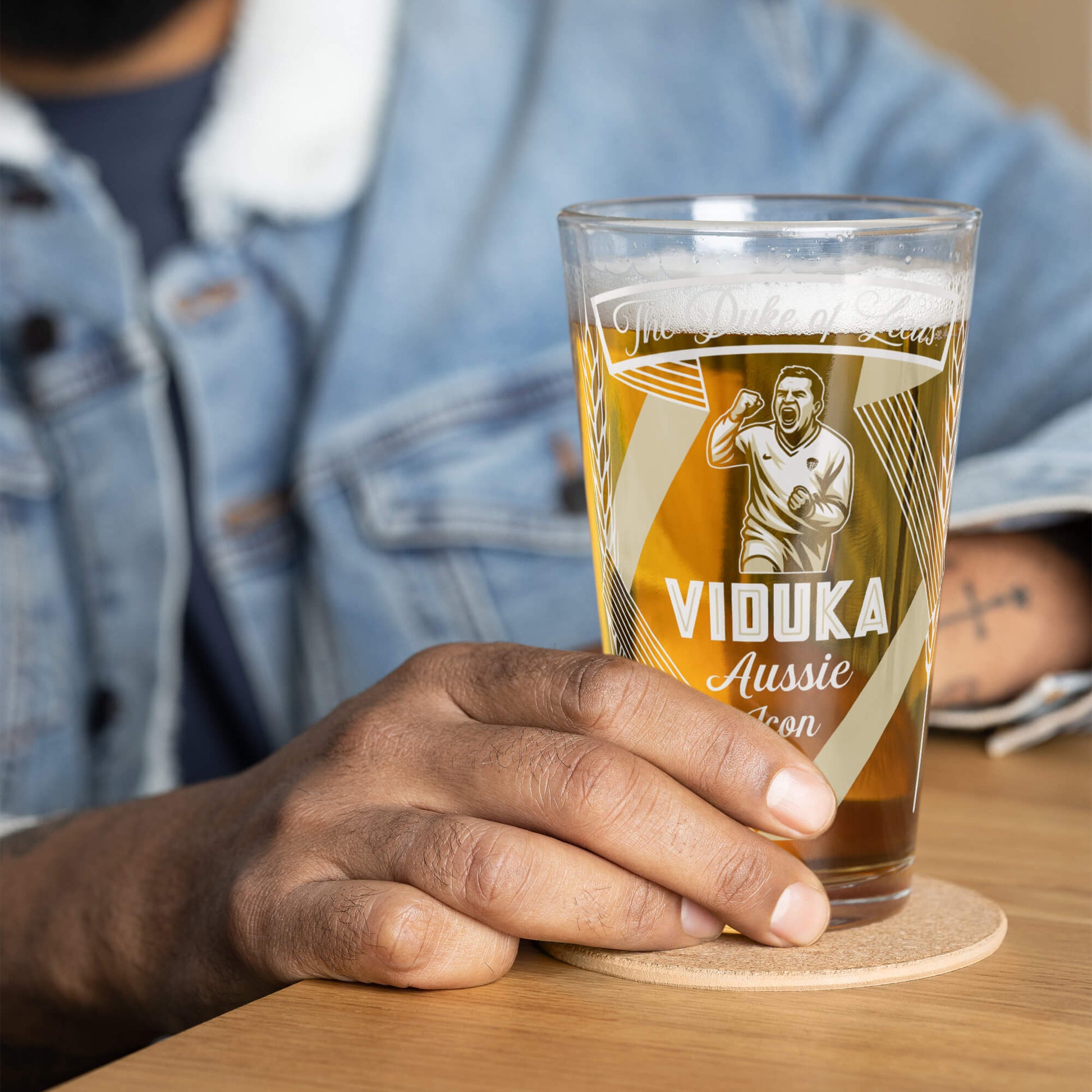 The Duke Leeds United Pint Glass